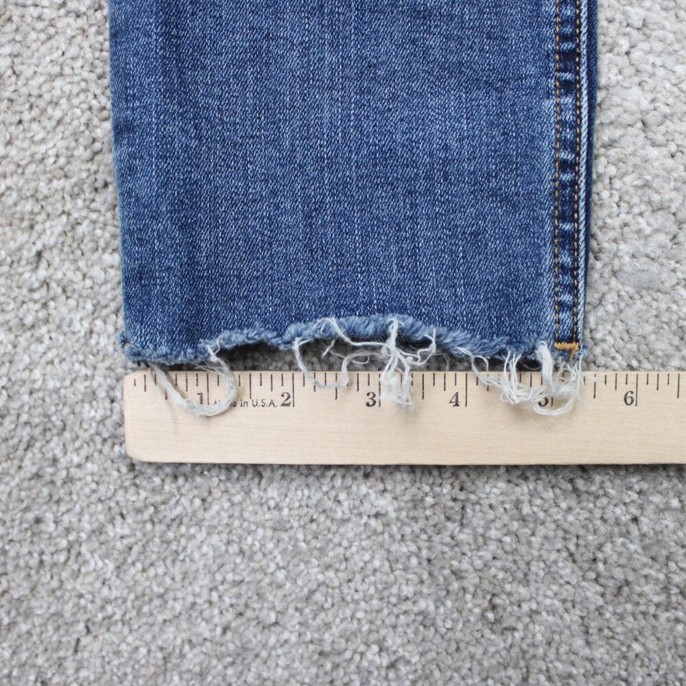 Rag & Bone Jeans Womens 30x30 Blue Nina High-Rise Skinny Button Fly Raw Hem - Picture 4 of 12